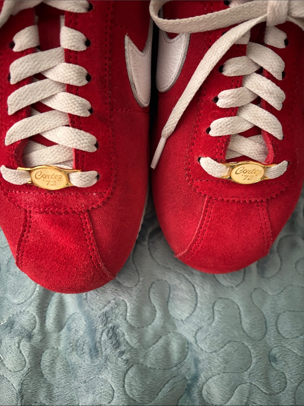 Nike Women’s Red Suede Sneakers retro style 2024 - Picture 7 of 9